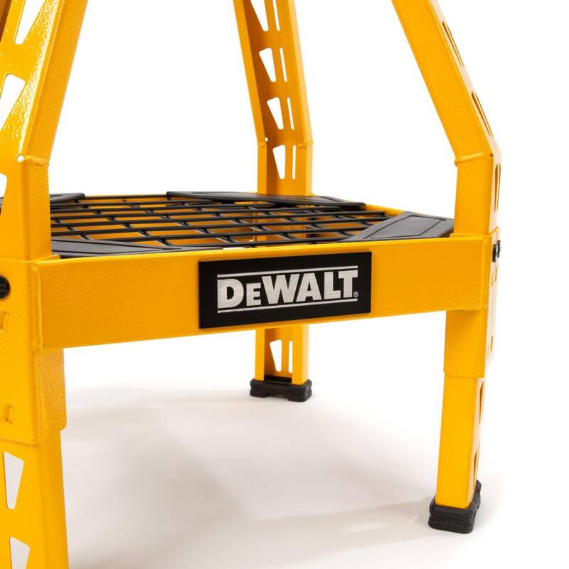 DEWALT 32 in. H x 17 in. W x 17 in. D Swivel Shop Stool with Shelf - DXSTFH030