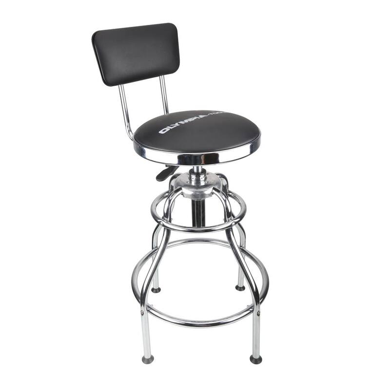 OLYMPIA 300 lb. Capacity 39 in. Adjustable Height Hydraulic Garage/Shop Stool with 360-Degree Swivel - 82-738