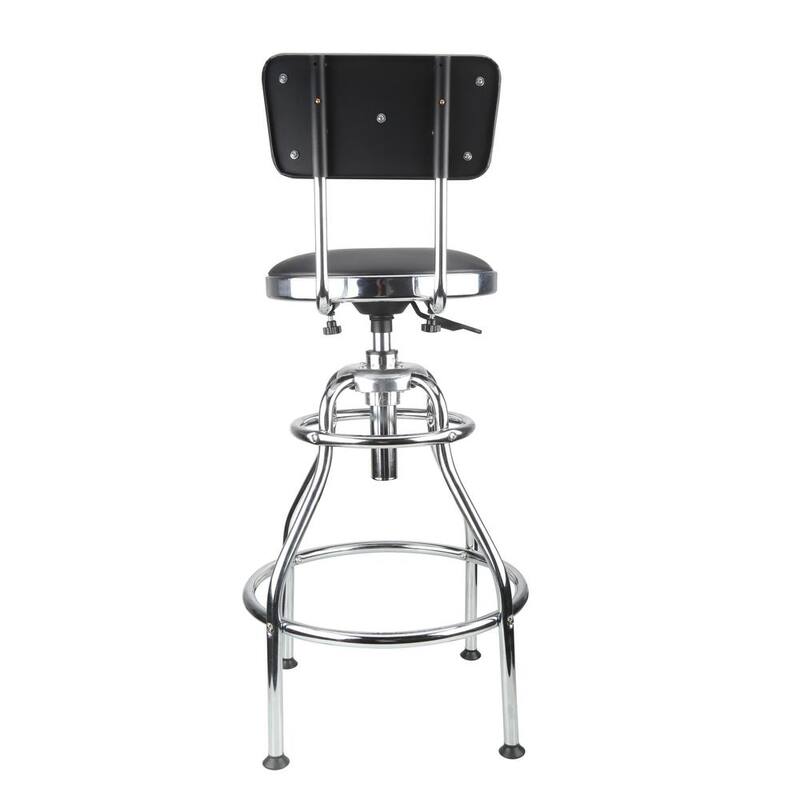 OLYMPIA 300 lb. Capacity 39 in. Adjustable Height Hydraulic Garage/Shop Stool with 360-Degree Swivel - 82-738