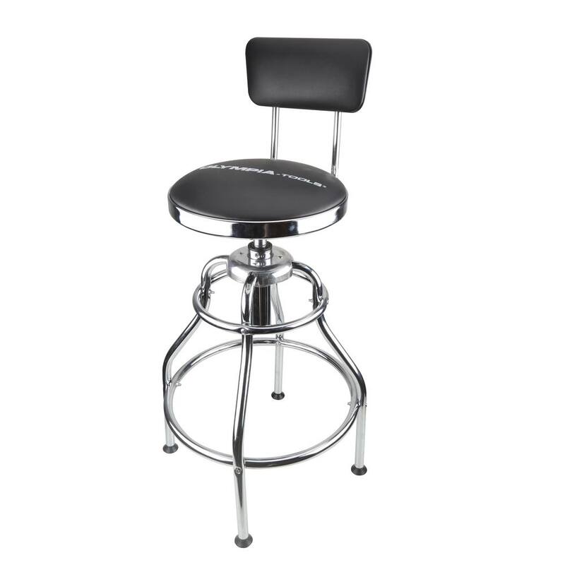 OLYMPIA 300 lb. Capacity 39 in. Adjustable Height Hydraulic Garage/Shop Stool with 360-Degree Swivel - 82-738