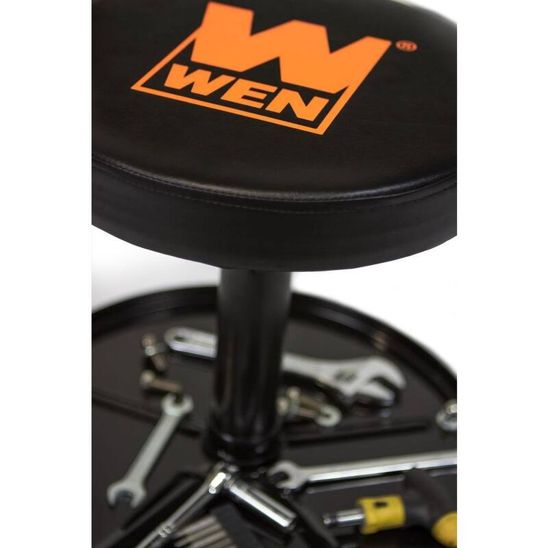 WEN 300 lbs. Capacity Pneumatic Rolling Mechanic Stool - 73012T