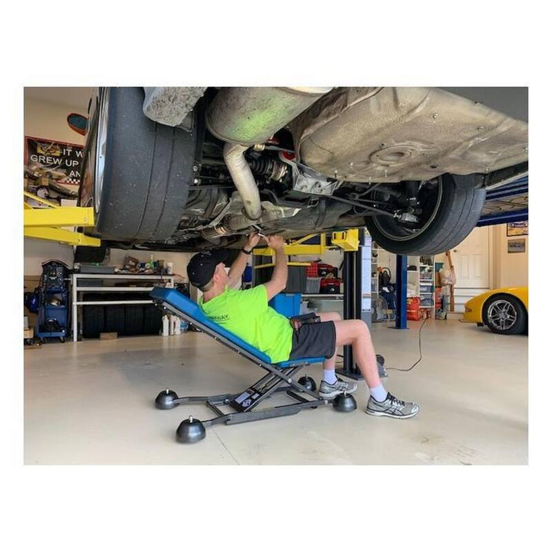 ERGOCHAIR Adjustable Height Rolling Work Seat with Utility Tray and Cup-holder - 5215988