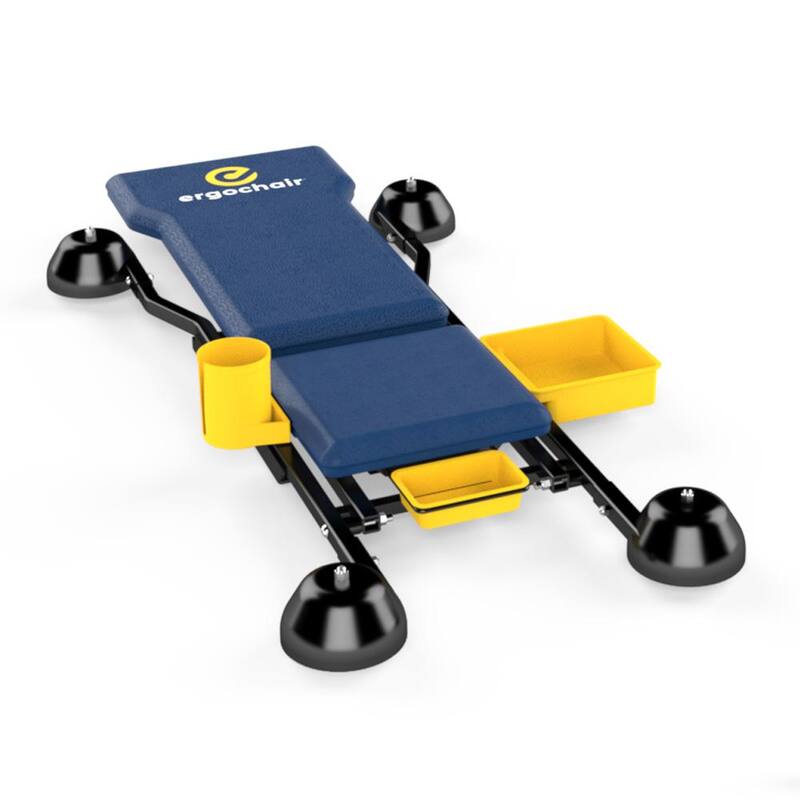 ERGOCHAIR Adjustable Height Rolling Work Seat with Utility Tray and Cup-holder - 5215988