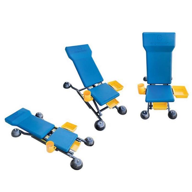 ERGOCHAIR Adjustable Height Rolling Work Seat with Utility Tray and Cup-holder - 5215988