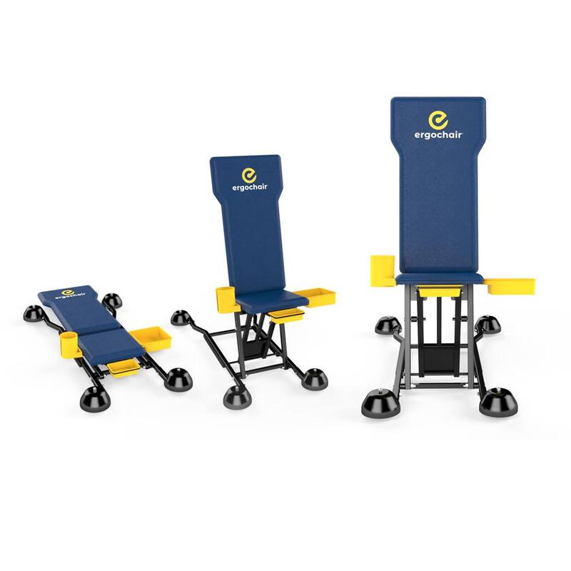ERGOCHAIR Adjustable Height Rolling Work Seat with Utility Tray and Cup-holder - 5215988