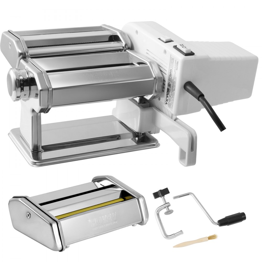 VEVOR Electric Pasta Maker Machine, 9 Adjustable Thickness Settings Noodles Maker, Stainless Steel Noodle Rollers and Cutter, Pasta Making Kitchen Tool Kit, Perfect for Spaghetti, Fettuccini, Lasagna - QMJYSSDD15CMRQIIWV1