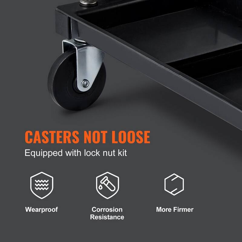 VEVOR Garage Shop Stool 250 lbs. Load Mechanic Creeper Seat with 4 360° Casters Under Car Tool Tray for Garage Roadside Home - XCDBKDGDFX4256NZLV0