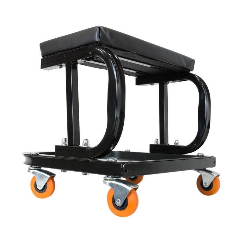 WEN 250 lbs. Capacity Rolling Mechanic Seat with Onboard Storage - 73011T