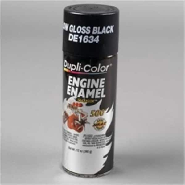 Krylon Krylon DE1634 GM & Chrysler Low Gloss Black Engine Enamel with Ceramic 12 oz Aerosol - DUPDE1634