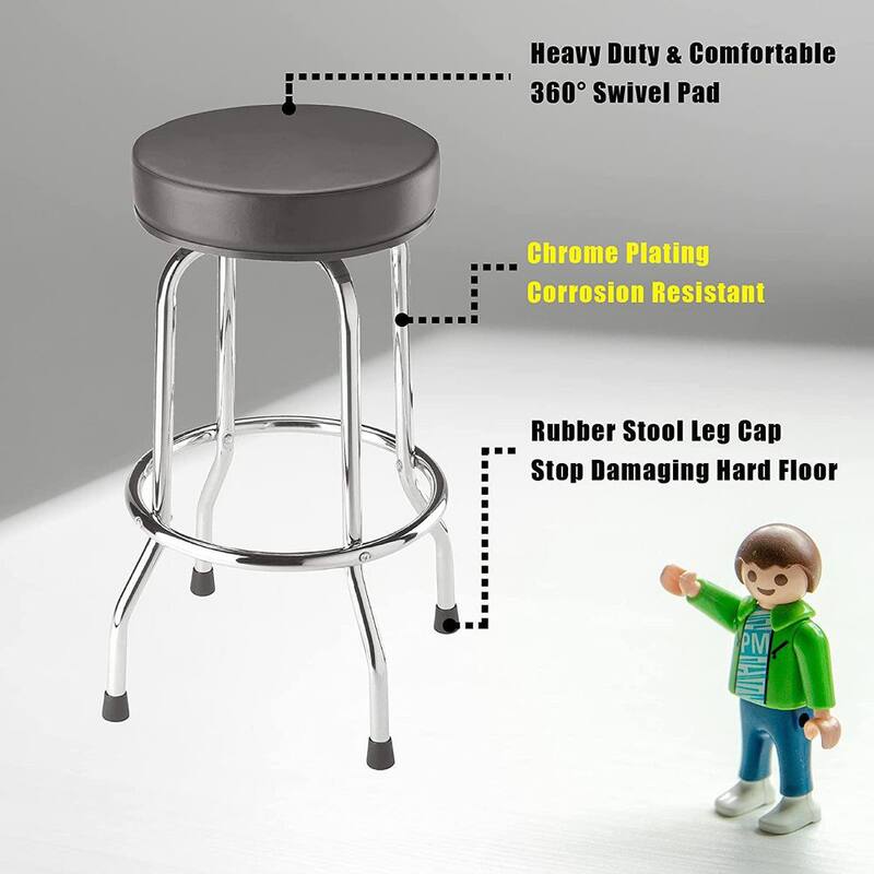 Big Red 250 lbs. 28.7 in. H Rotatable Mechanic Shop Stool - TRP6185