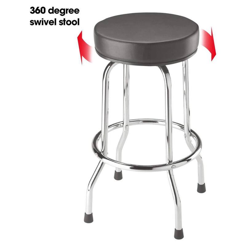 Big Red 250 lbs. 28.7 in. H Rotatable Mechanic Shop Stool - TRP6185