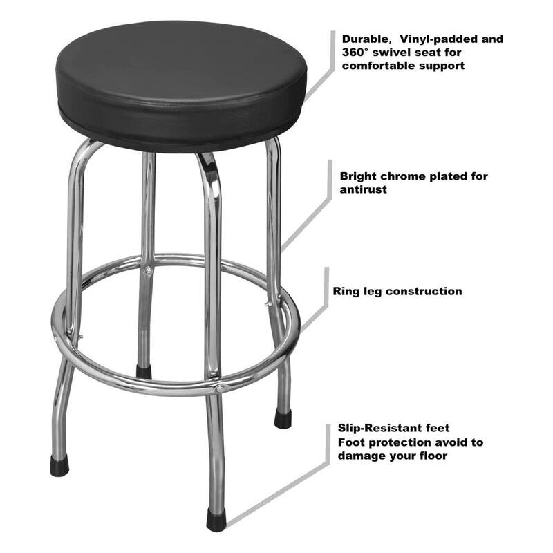 Torin 250 lbs. 28.7 in. H Rotatable Mechanic Shop Stool - ATRP6185B