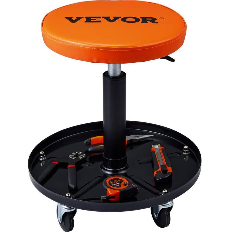 VEVOR Mechanic Stool, 250 lbs. Rolling Pneumatic Creeper Garage, Adjustable Height 22 in.-28 in. Padded Rolling Workshop Stool - XCDKDGDYXY5257WDRV0-0730