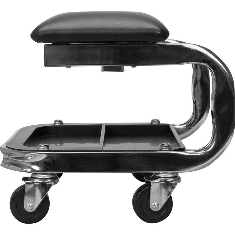 Torin 400 lbs. 15.8 in. Rolling Mechanic Creeper Seat with Tool Tray and Cup Holder - AR7451B