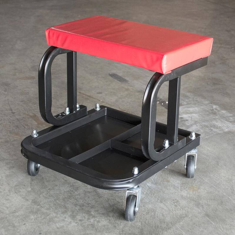 BLACK BULL 265 lbs. Rolling Mechanics Creeper Seat with Divided Organizer and Tool Tray - 809701