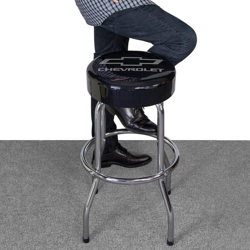 Plasticolor Chevrolet Grey Logo Garage Stool - 004790R01