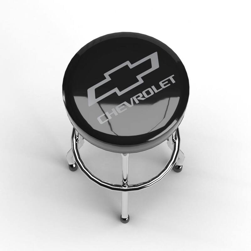 Plasticolor Chevrolet Grey Logo Garage Stool - 004790R01