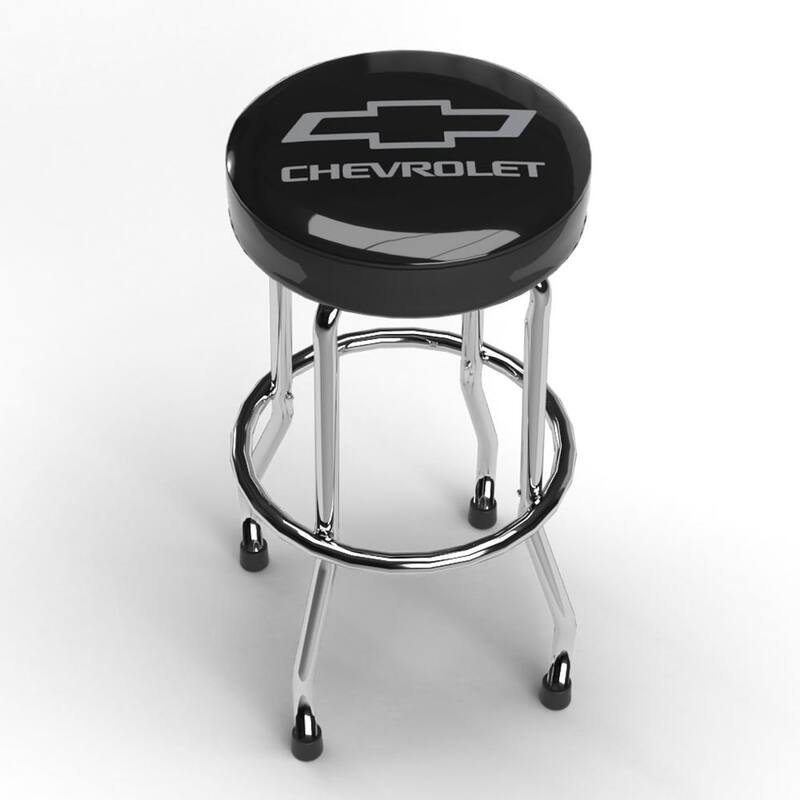 Plasticolor Chevrolet Grey Logo Garage Stool - 004790R01