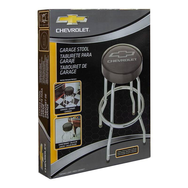 Plasticolor Chevrolet Grey Logo Garage Stool - 004790R01