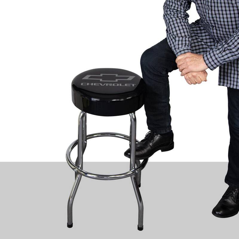 Plasticolor Chevrolet Grey Logo Garage Stool - 004790R01