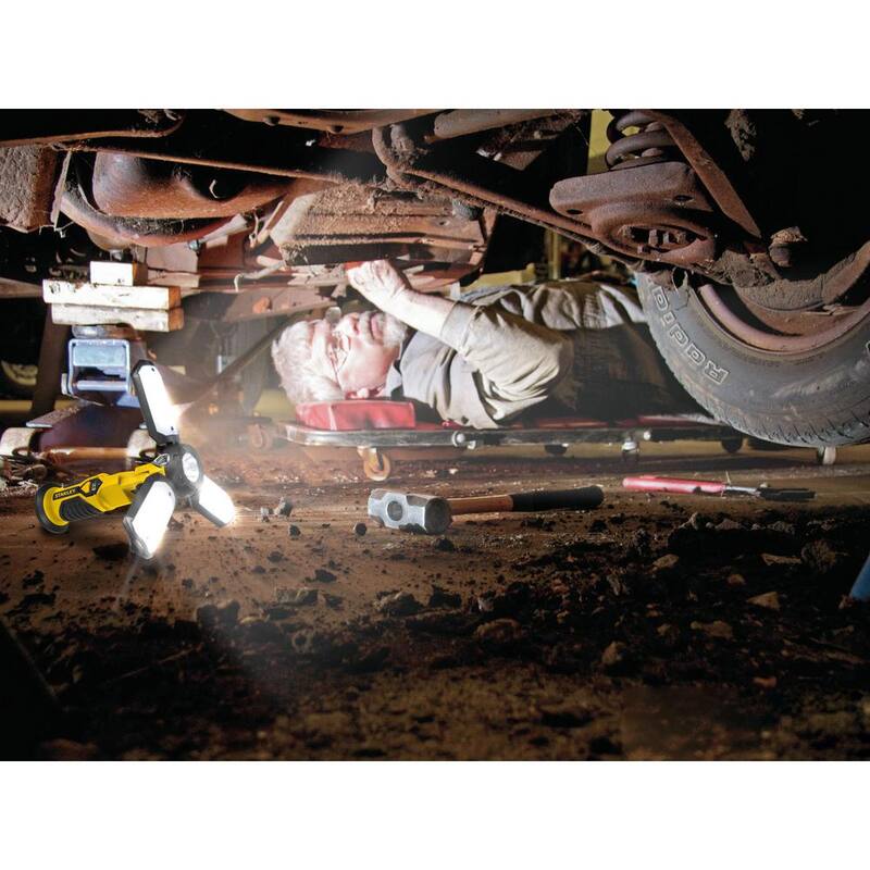 Stanley Rechargeable 400 Lumen Ultra-Bright LED Portable Work Light with USB Charger - SAT3S