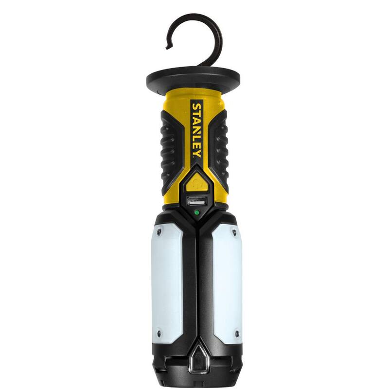 Stanley Rechargeable 400 Lumen Ultra-Bright LED Portable Work Light with USB Charger - SAT3S