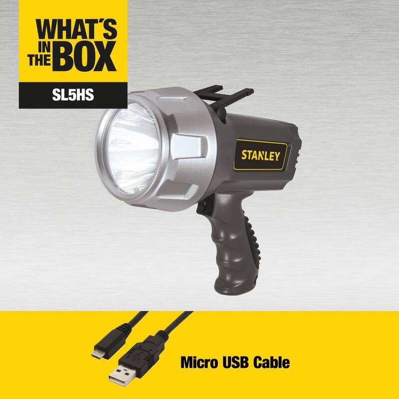 Stanley Rechargeable 1200 Lumens LED Lithium-Ion Hand-Held Portable Handheld Spotlight - SL5HS