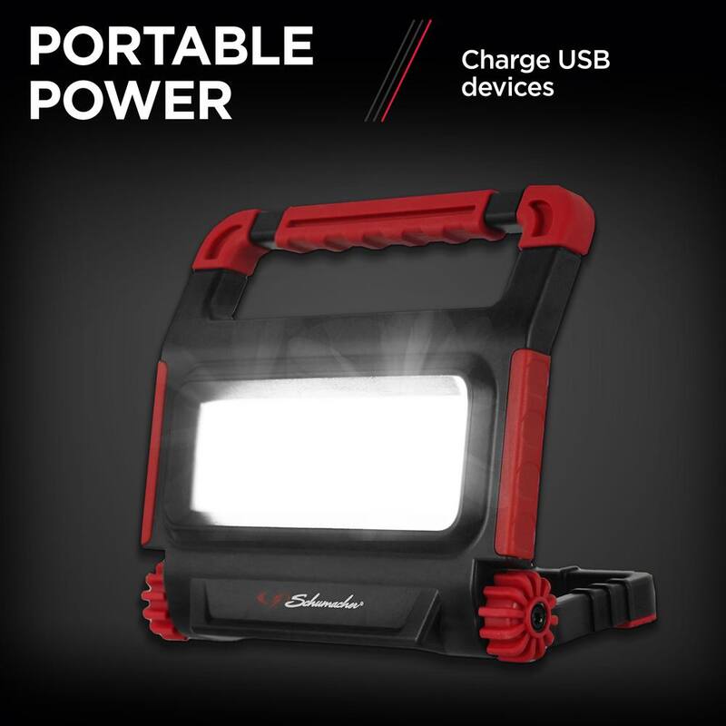 Schumacher Electric Schumacher LED Rechargeable Work Light with Adjustable Base and USB Charging - SL923