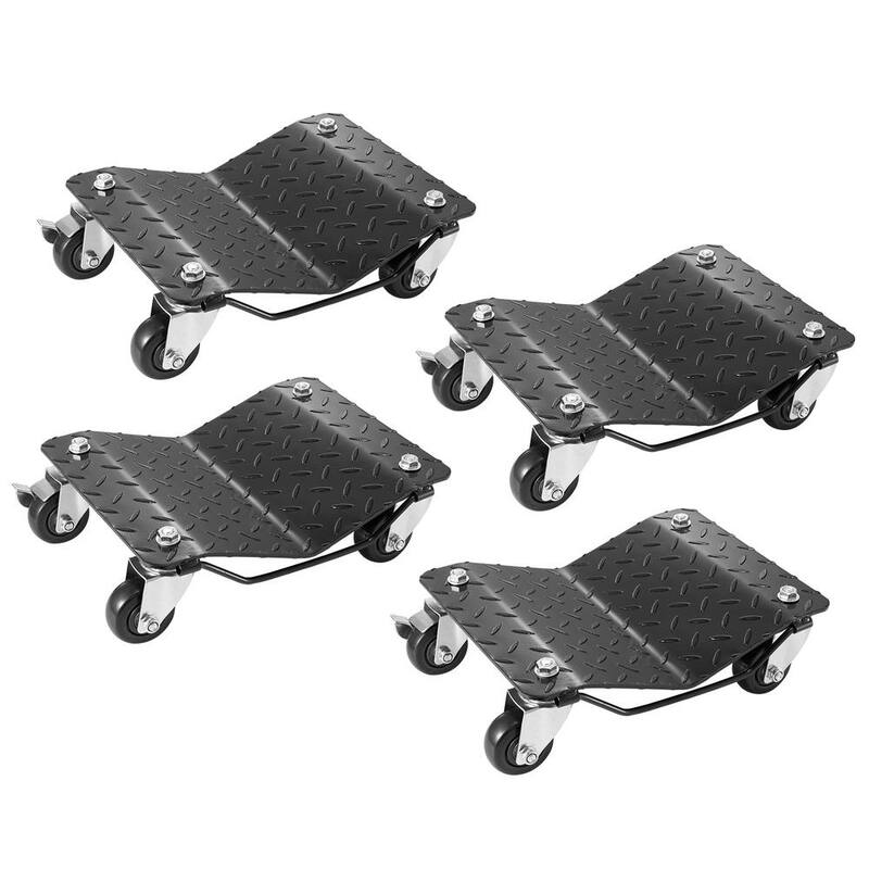VEVOR Wheel Dolly, 6000 lbs. Car Moving Dolly, Wheel Dolly Car Tire Stake Set of 4 Pieces, Heavy-duty Car Tire Dolly Cart - NASLSBY415002SZ5TV0-0729