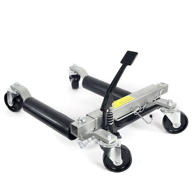 STARK USA 21 in. W 1500 lbs. Car Dolly Hydraulic Lift Jack Air Roller Vehicle Positioning Tow - 25999