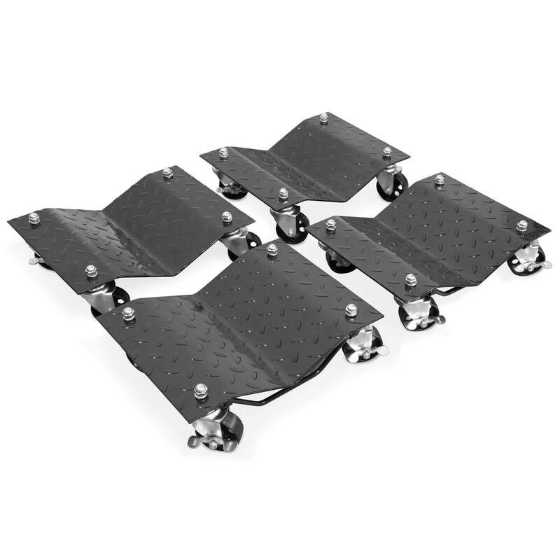 WEN 6000 lbs. Capacity Vehicle Dollies with Brakes (4-Pack) - DL6004