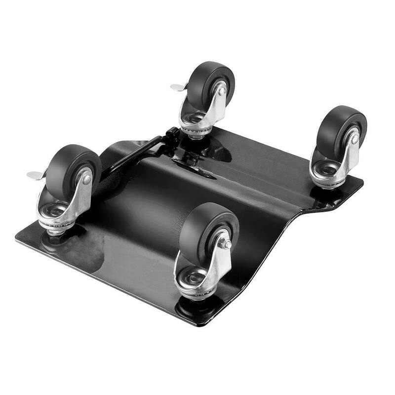 Unbranded Diamond Texture Wheel Dollies - Powder Coated Solid Steel Tire Skates with 3 in. Swivel Casters (Set of 4) - 918224HNG