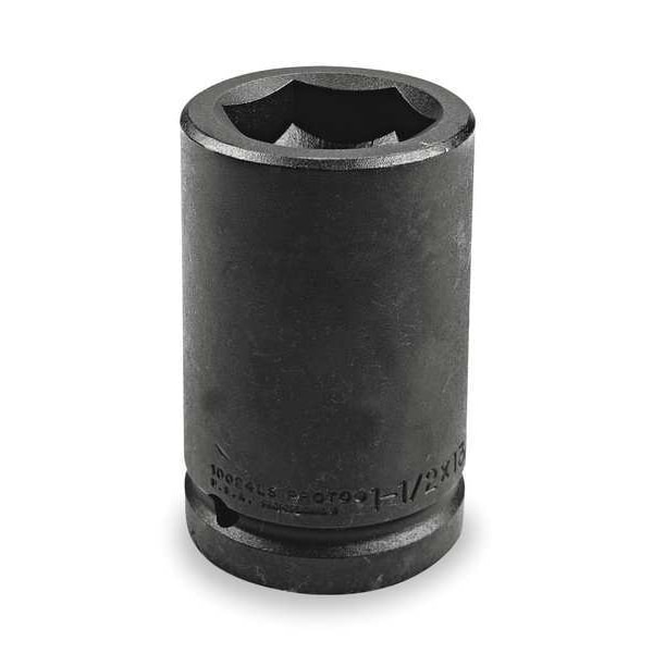 Proto 1 in Drive Impact Socket 1 1/2 in Size 6 pt Deep Depth, Black Oxide - J10024LS