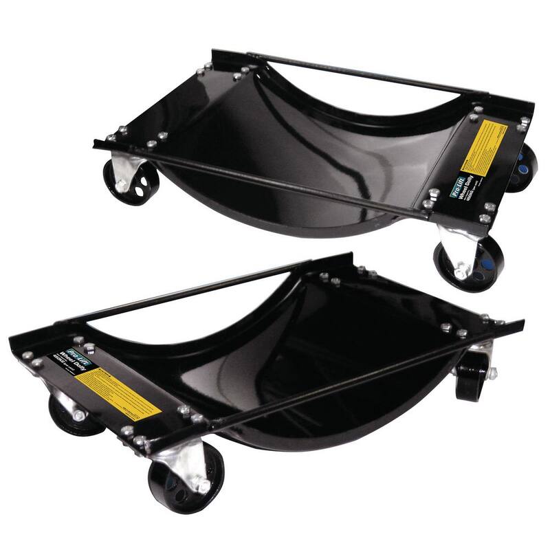 Pro-Lift Heavy-Duty 1000 lbs. Capacity Car Steel Wheel Dollies Up to 12 in. Wheel Pair - T-3310