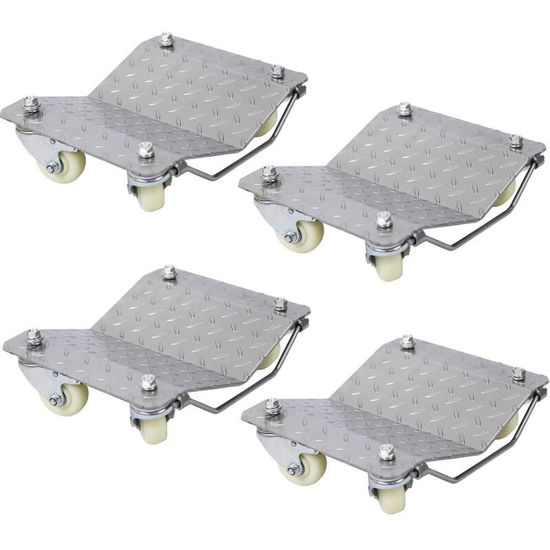 Damodpoy 6000 lbs. Capacity Heavy-Duty Powder Coated Steel Construction Vehicle Dollies (4-Pack) - GH-043