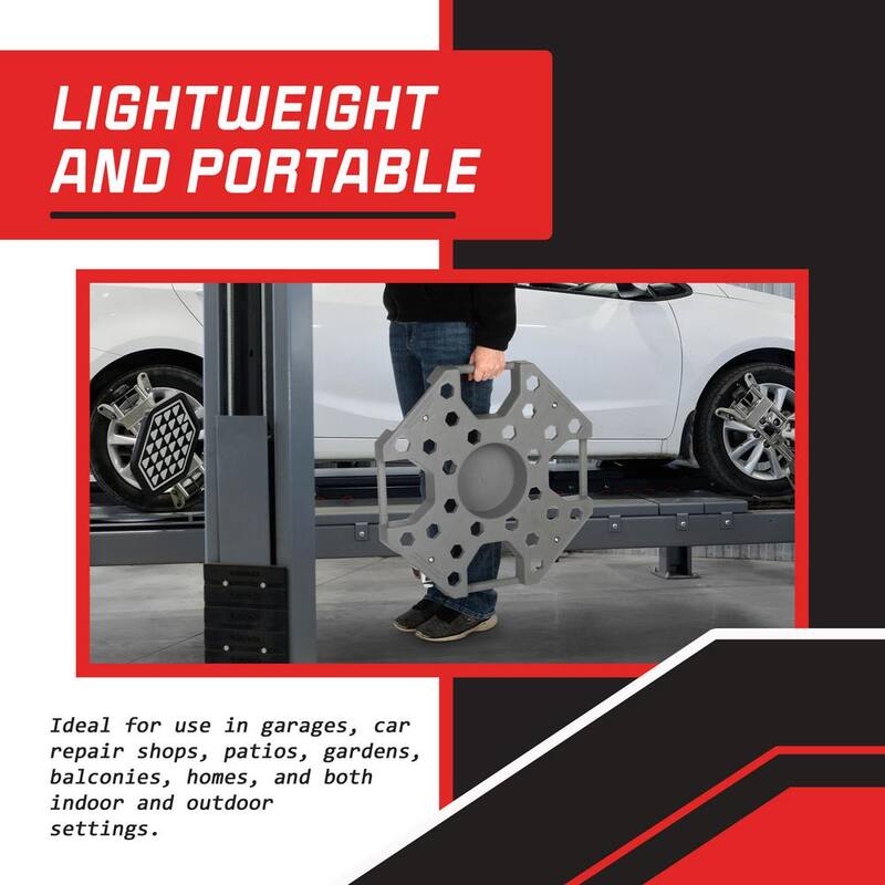 Stalwart 300 lbs. Capacity Wheel Dolly Tire Rack with Swiveling Casters - Rolling Tire Storage Rack for Up to 4 Tires - 75-CAR2030