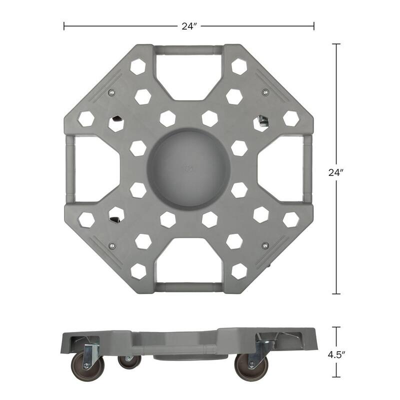 Stalwart 300 lbs. Capacity Wheel Dolly Tire Rack with Swiveling Casters - Rolling Tire Storage Rack for Up to 4 Tires - 75-CAR2030