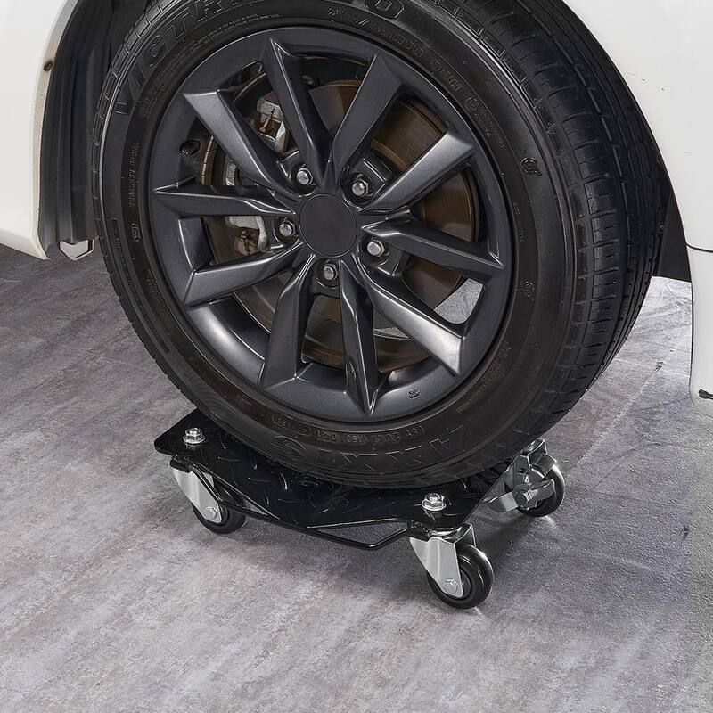 VEVOR Wheel Dolly, 3000 lbs. Car Dollies, Wheel Dolly Car Tire Stake Set of 2 Pieces, Heavy-duty Car Tire Dolly Moving Cars - NASLSBY215002P76DV0-0729