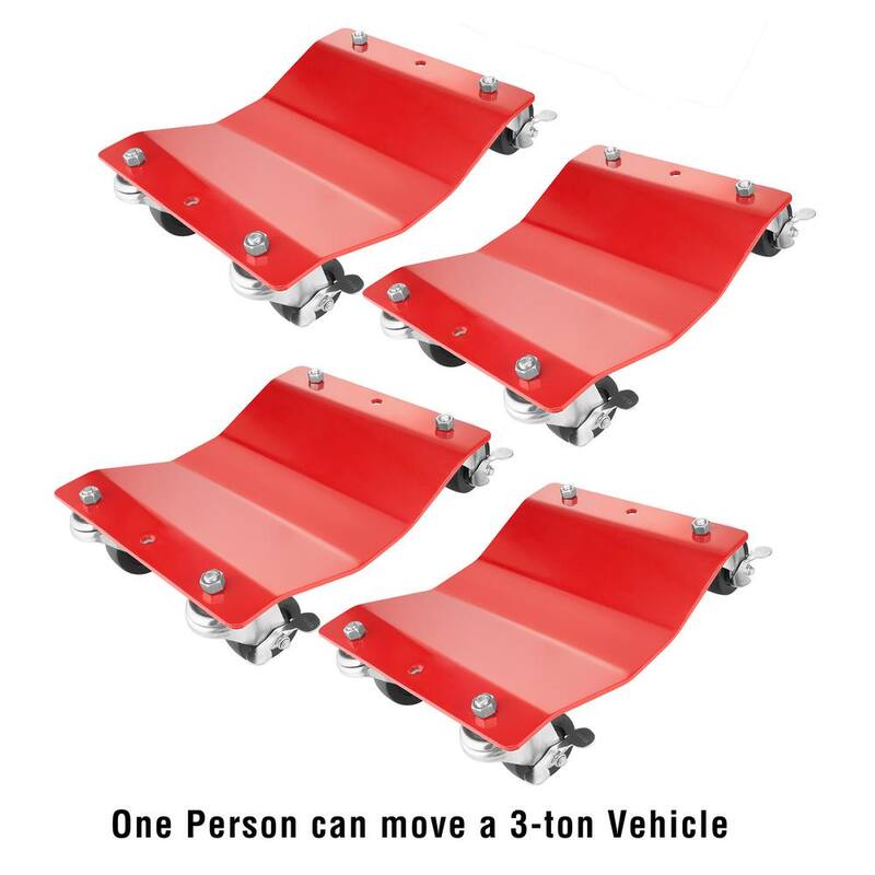 Unbranded 1,500 lbs. Capacity Red Premium Wheel Dolly (4-Pack) - 357623PDX