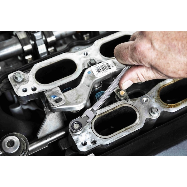 Gearwrench 13 Piece 72-Tooth 12 Point Flex Head Ratcheting Combination SAE Wrench Set - 9702D