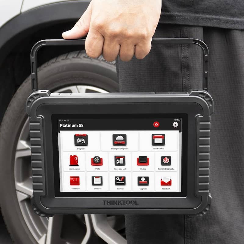 Thinkcar 8 in. OBD2 Scanner Tablet Professional Vehicle Diagnostic Scan Tool PLATINUM S8 - TKT03