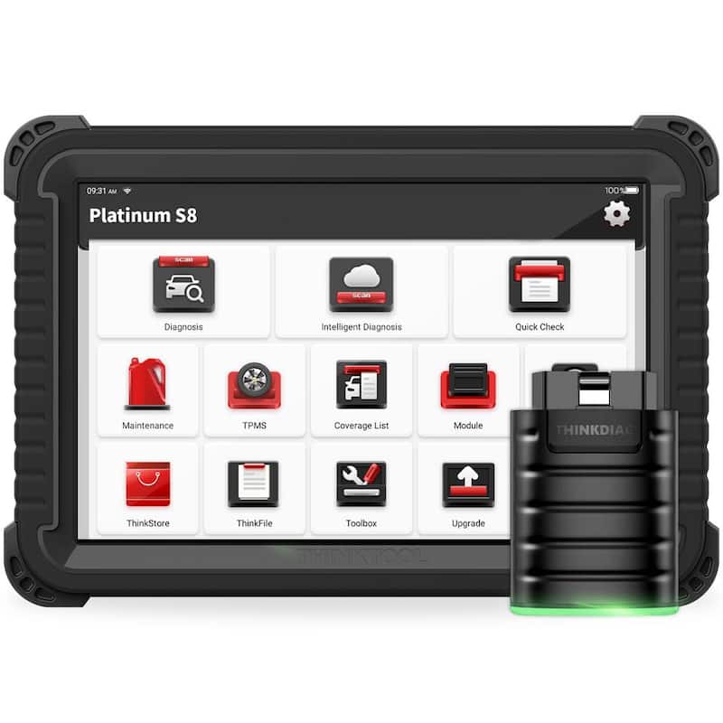 Thinkcar 8 in. OBD2 Scanner Tablet Professional Vehicle Diagnostic Scan Tool PLATINUM S8 - TKT03