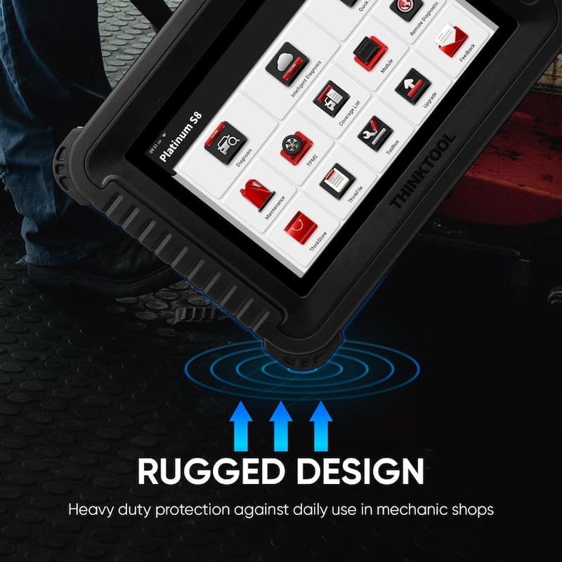Thinkcar 8 in. OBD2 Scanner Tablet Professional Vehicle Diagnostic Scan Tool PLATINUM S8 - TKT03