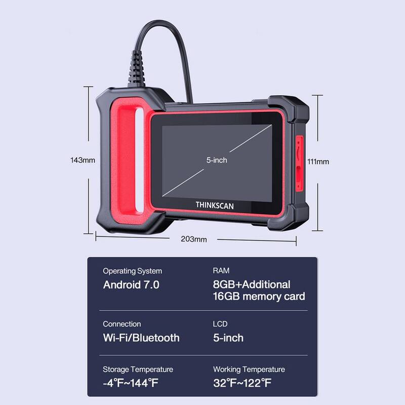 Thinkcar 5 in. OBD2 Scanner Tablet Car Code Reader Vehicle Diagnostic Tester Tool THINKSCAN PLUS S7 - TKPS7