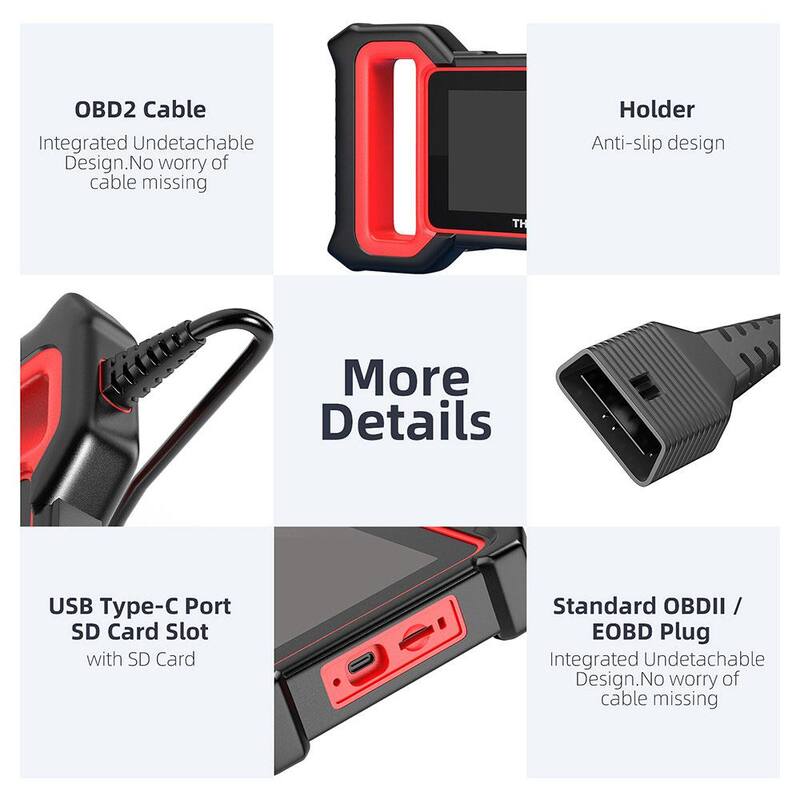 Thinkcar 5 in. OBD2 Scanner Tablet Car Code Reader Vehicle Diagnostic Tester Tool THINKSCAN PLUS S7 - TKPS7