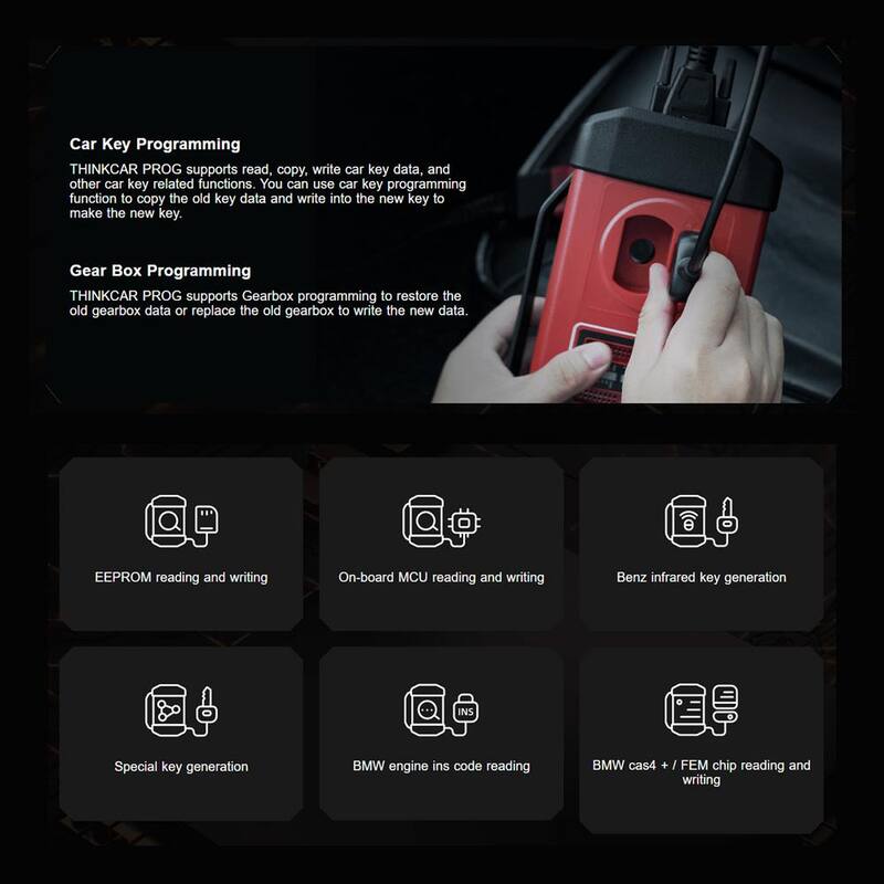 Thinkcar Professional Fob Key Programmer Immobilizer Tool Automotive Diagnostic Equipment OBD2 Scanner THINKPROG G3 - TKT12