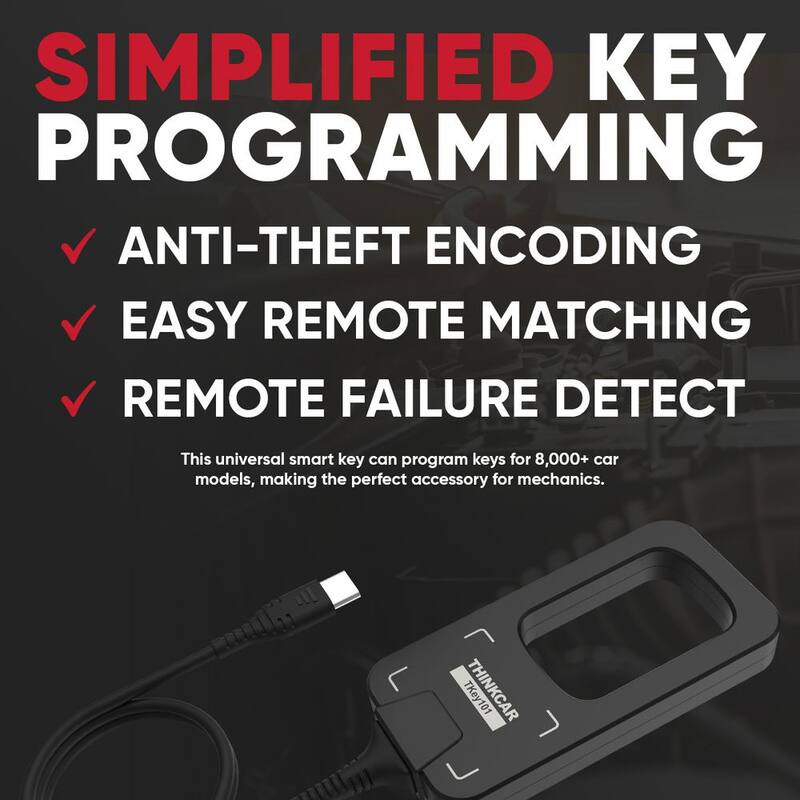 Thinkcar Immobilizer Car Key Fob Programming Diagnostic Tool with 6 Blank Fob Included for Professional Mechanics - TKEY 101 - 309030018
