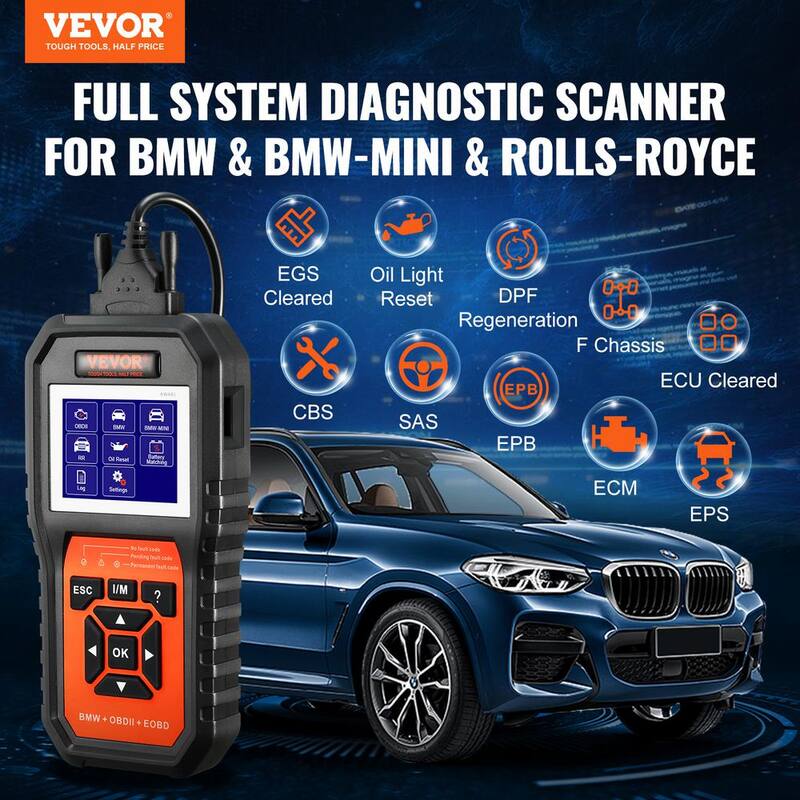 VEVOR OBD2 Scanner Diagnostic Tool Fit for BMW Full Systems Scanner Car Code Reader w/12 Special Functions 4-in-1 Scan Tools - QCGZZDGJSCSOGI4UJV0