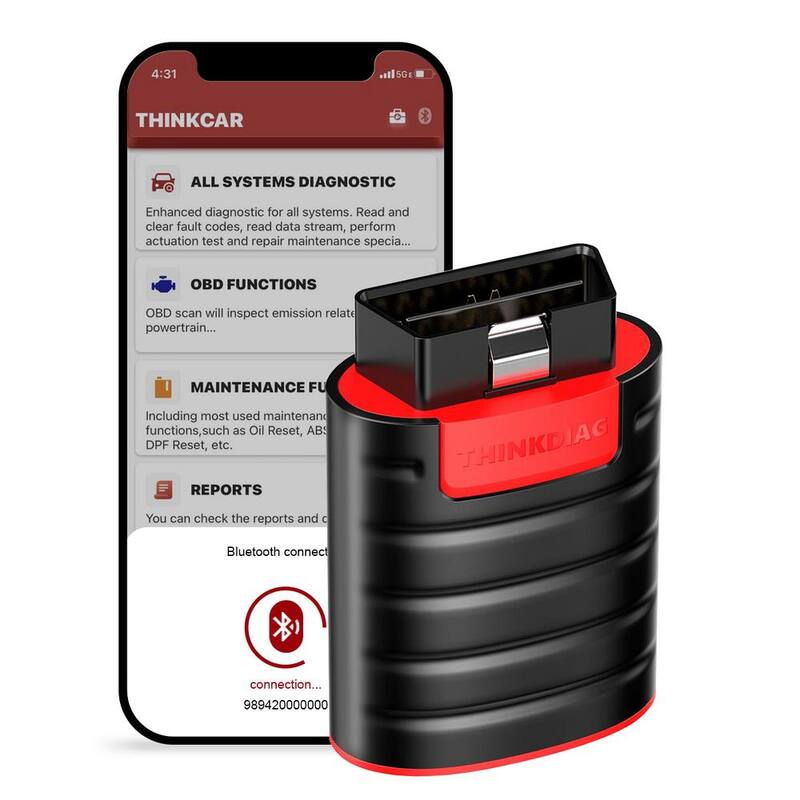Thinkcar Thinkdiag OBD2 Bluetooth Dongle Full Systems Scanner with Bi-Directional, ECU Coding, 16 Special Functions and Resets - THINKDIAG
