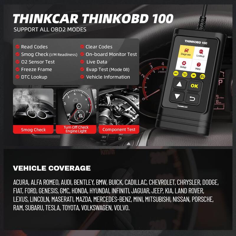 Thinkcar Automotive Diagnostic Scan Tool TPMS OBD2 Service Kit - 309030017